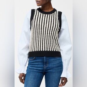 French Connection Moma Striped Sweater Vest